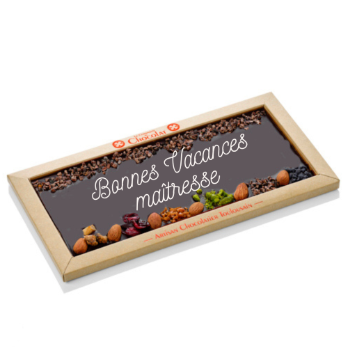 Bonnes Vacances Maîtresse chocolat noir