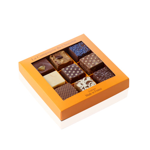 Boite de 9 fudges chocolat noir - 320 grs