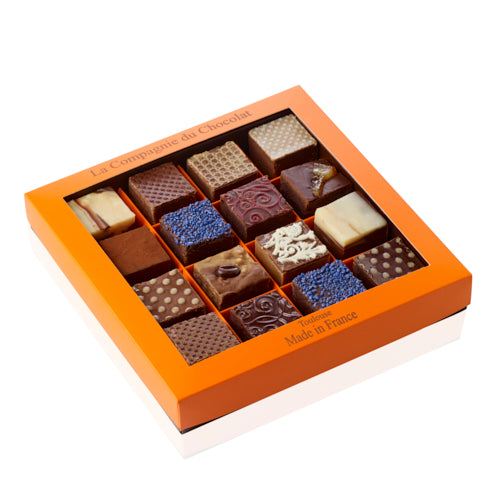 Boite de 16 fudges chocolat assortis - 560 grs