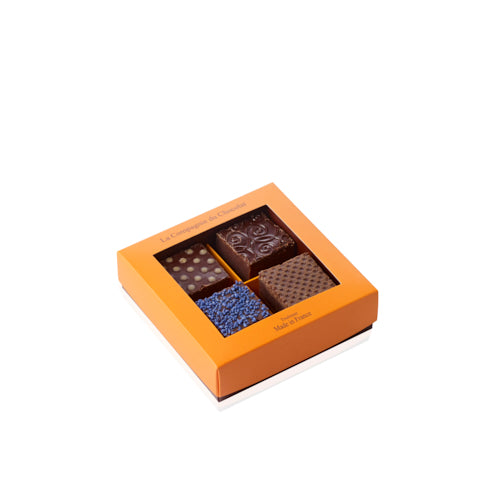 Boite de 4 fudges chocolat noir - 140 grs