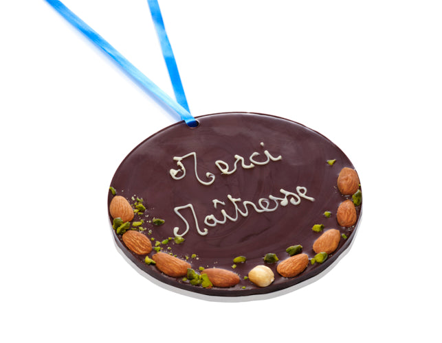 Médaille Merci Maîtresse chocolat noir