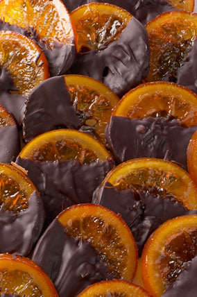 Rondelles d'oranges enrobées de chocolat noir 200 grs