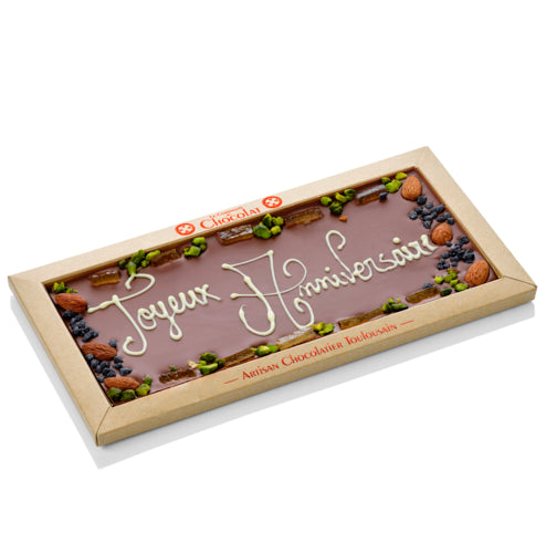 Tableau Joyeux anniversaire chocolat lait