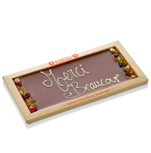 Tableau chocolat lait Merci beaucoup