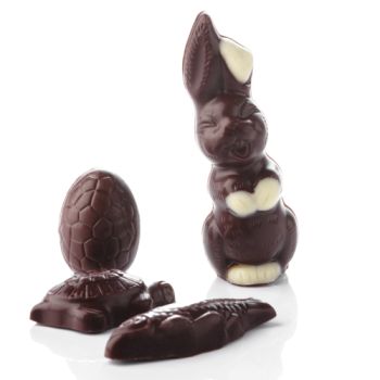 LAPIN HEUREUX CHOCOLAT NOIR GARNI 