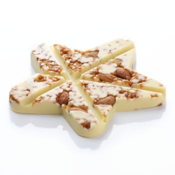 ETOILE PLATE CHOCOLAT BLANC  CARAMEL ET AMANDE