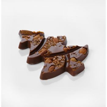 SAPIN PLAT CHOCOLAT LAIT  AMANDES ET CARAMEL