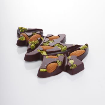 OEUF PLAT CHOCOLAT NOIR  AMANDES ET PISTACHES