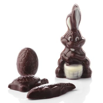 PETIT TAM-TAM LE LAPIN CHOCOLAT NOIR GARNI 