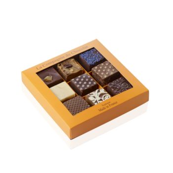 Boite de 9 fudges chocolat noir - 320 grs