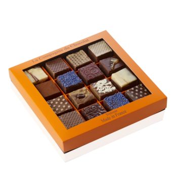 Boite de 16 fudges chocolat assortis - 560 grs