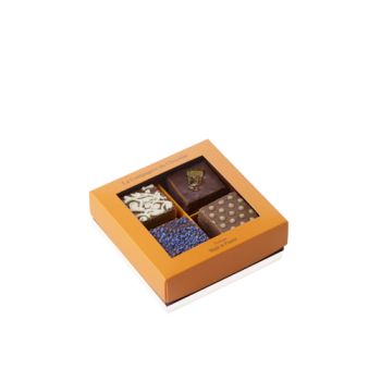 Boite de 4 fudges chocolat assortis - 140 grs